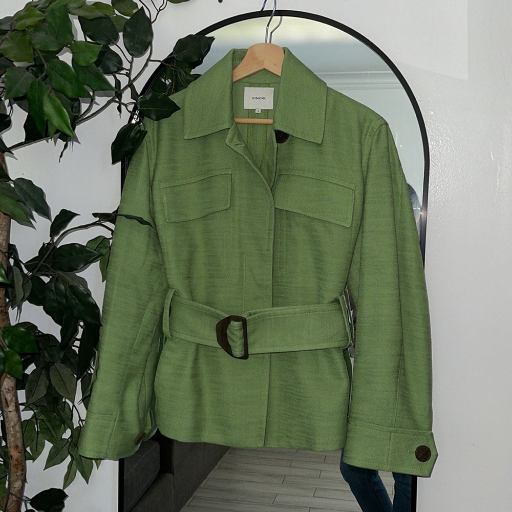 Saharienne Belted Cotton & Linen jacket